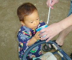 兄ちゃんのかき氷だぞ